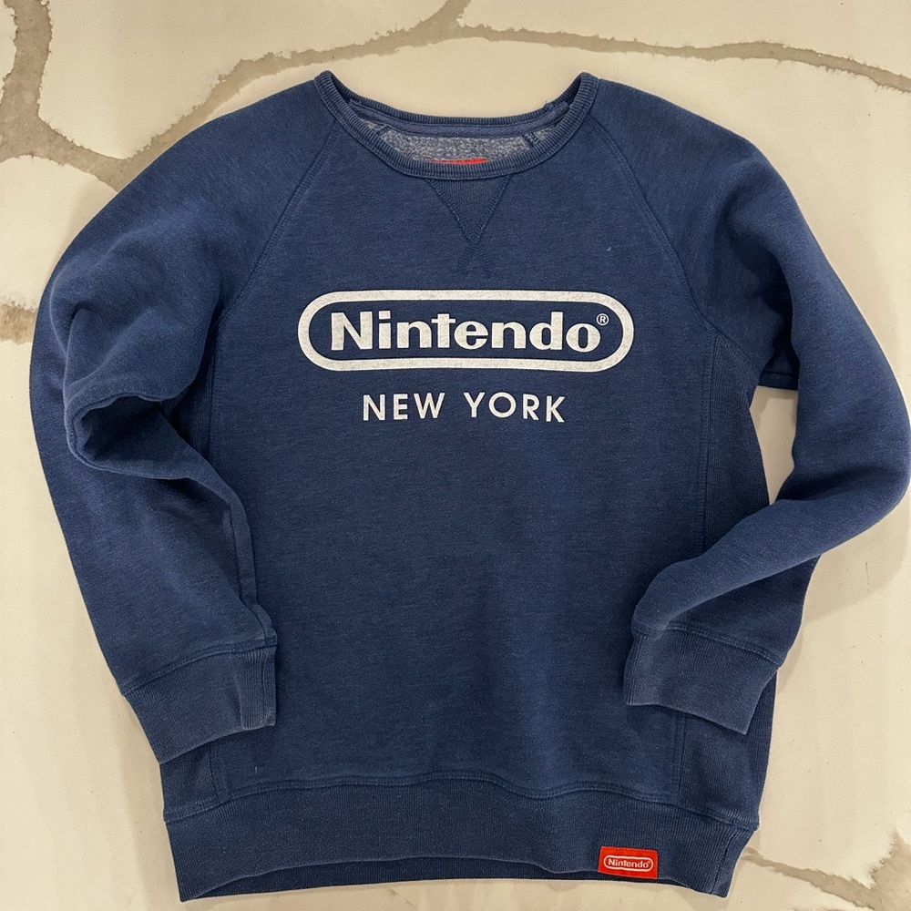 Nintendo Navy Blue New York Crewneck Sweatshirt - Men